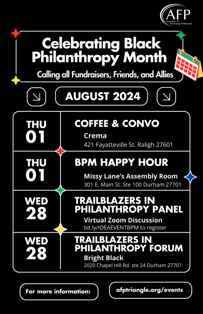 Aug 1 in the morning Coffee meet up at Crema downtown Raleigh. August 1st in the PM Happy Hour at Missy Lanes in Downtown Durham. August 28th Zoom Discussion Panel registration is on another webpage. August 28th a live discussion will be held a Bright Black in Durham.